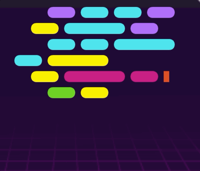 GIF showing animated code